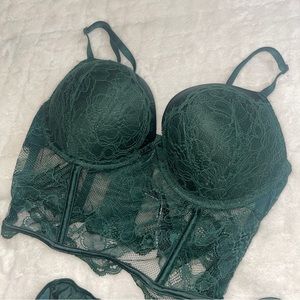 Emerald green bustier Victoria secret 34C